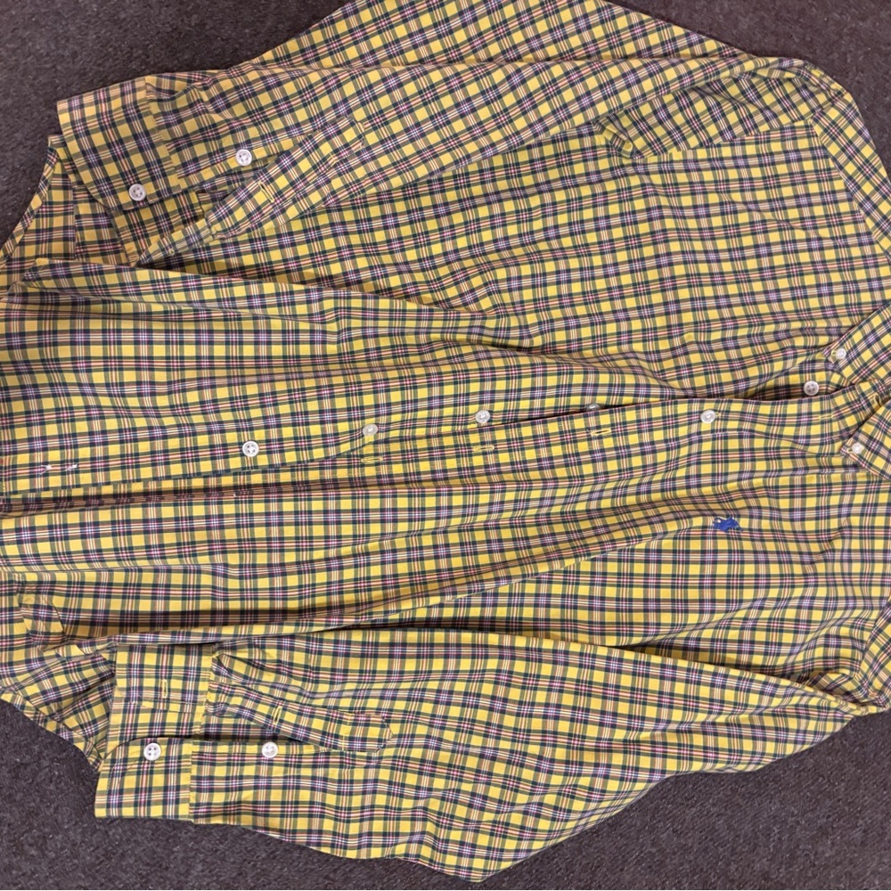 Ralph Lauren Boy’s Casual Button Down Shirt in Yellow and Blue